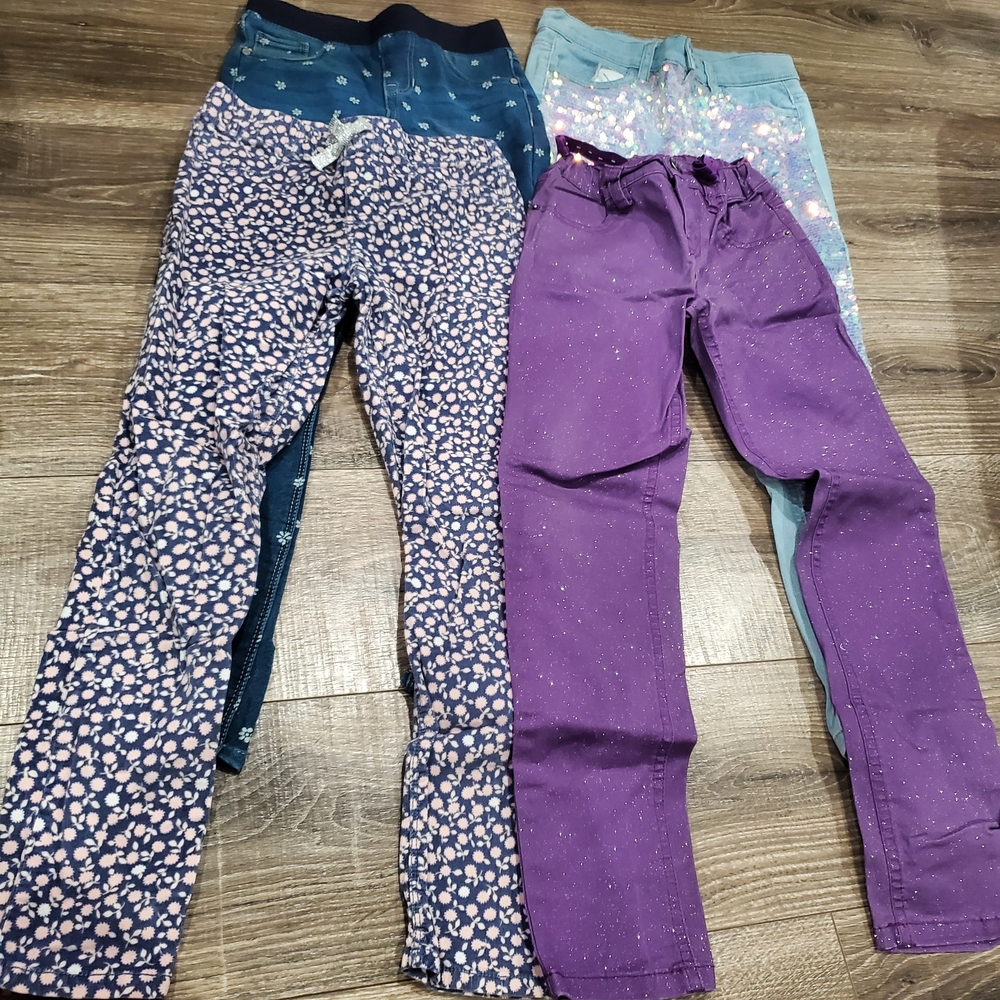 Girls Skinny Jeans Size 10-12 Skinny Jeans Set Multicolor 4 Pieces